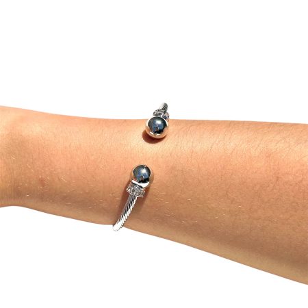 Bracelet au 2 boules en argent