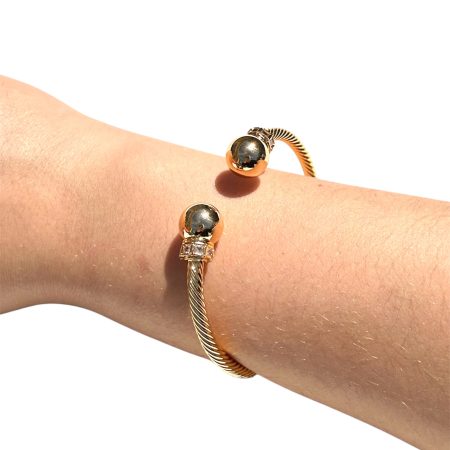 Bracelet au 2 boules en or