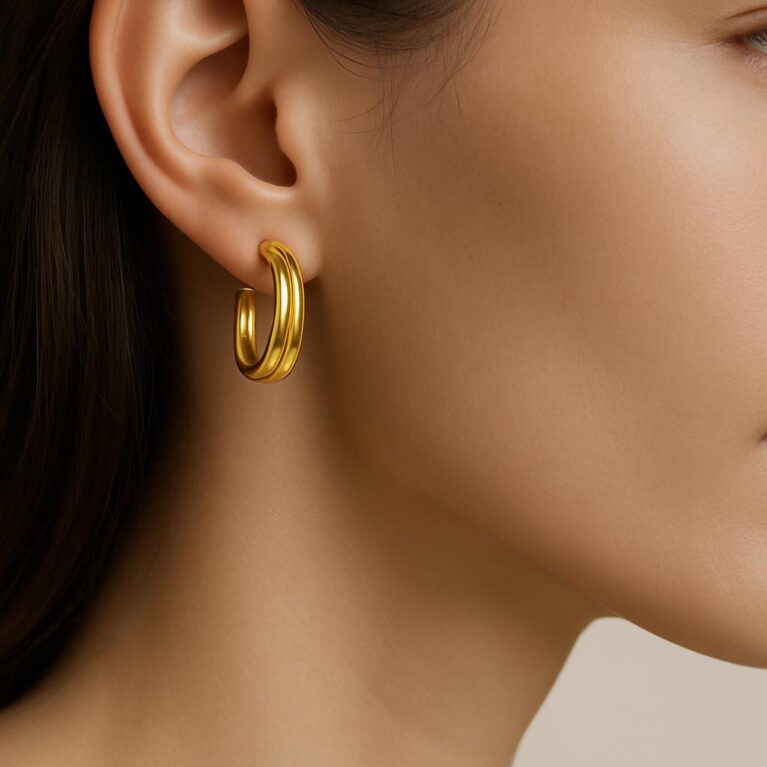 Boucle D'oreille En Or