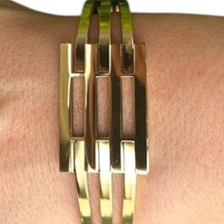 Bracelet uni à motif rayé