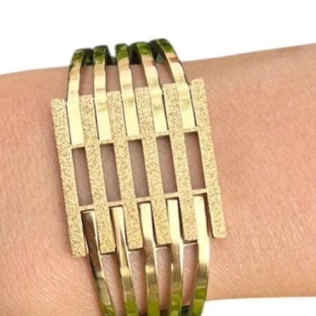 Bracelet à rayures brillantes