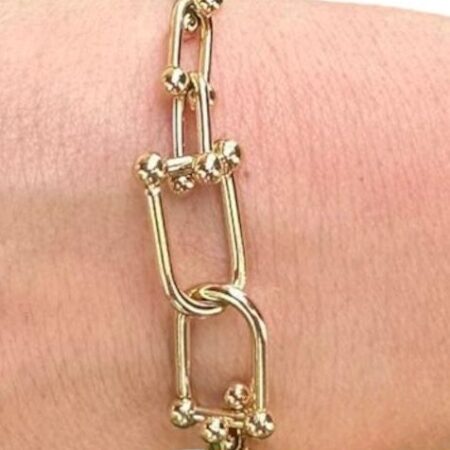 Bracelet chaîne jaune