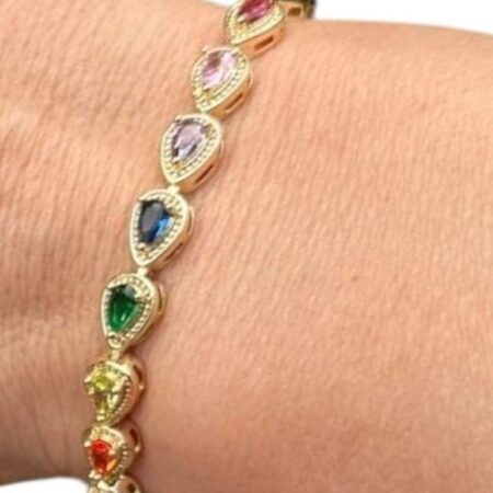 Bracelet motif goutte couleur pierre