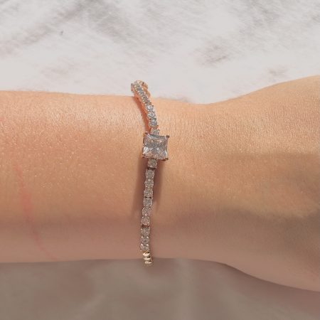Bracelet à diamant carré