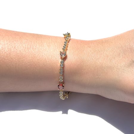 Bracelet à diamant multicolore