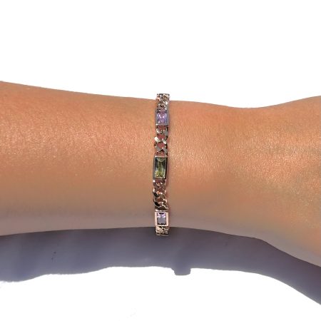 Bracelet à diamant multicolore