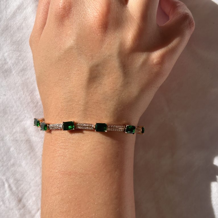 Bracelet à diamant vert